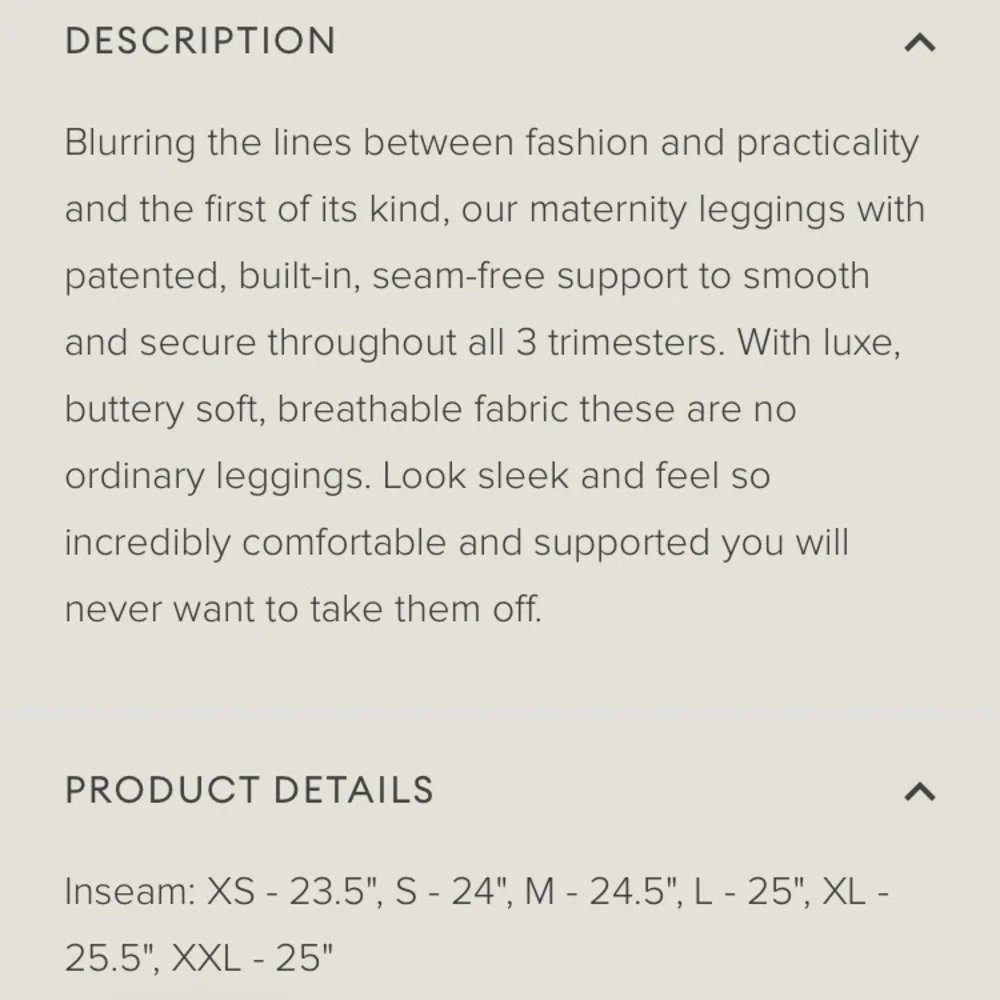 NWT BLANQI Maternity Support Leggings- Small - Picture 2 of 3